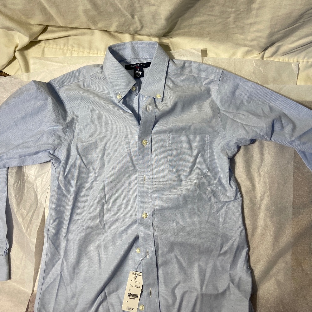 Brooks Brothers Long-Sleeved Button-Down Dress Shirt Youth Size 14